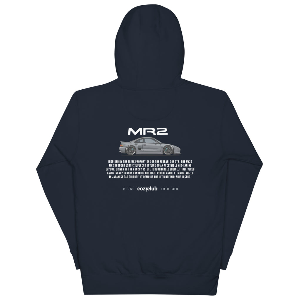 Toyota MR2 SW20 Graphic Hoodie - Vintage JDM Mid-Engine Turbo Hoodie