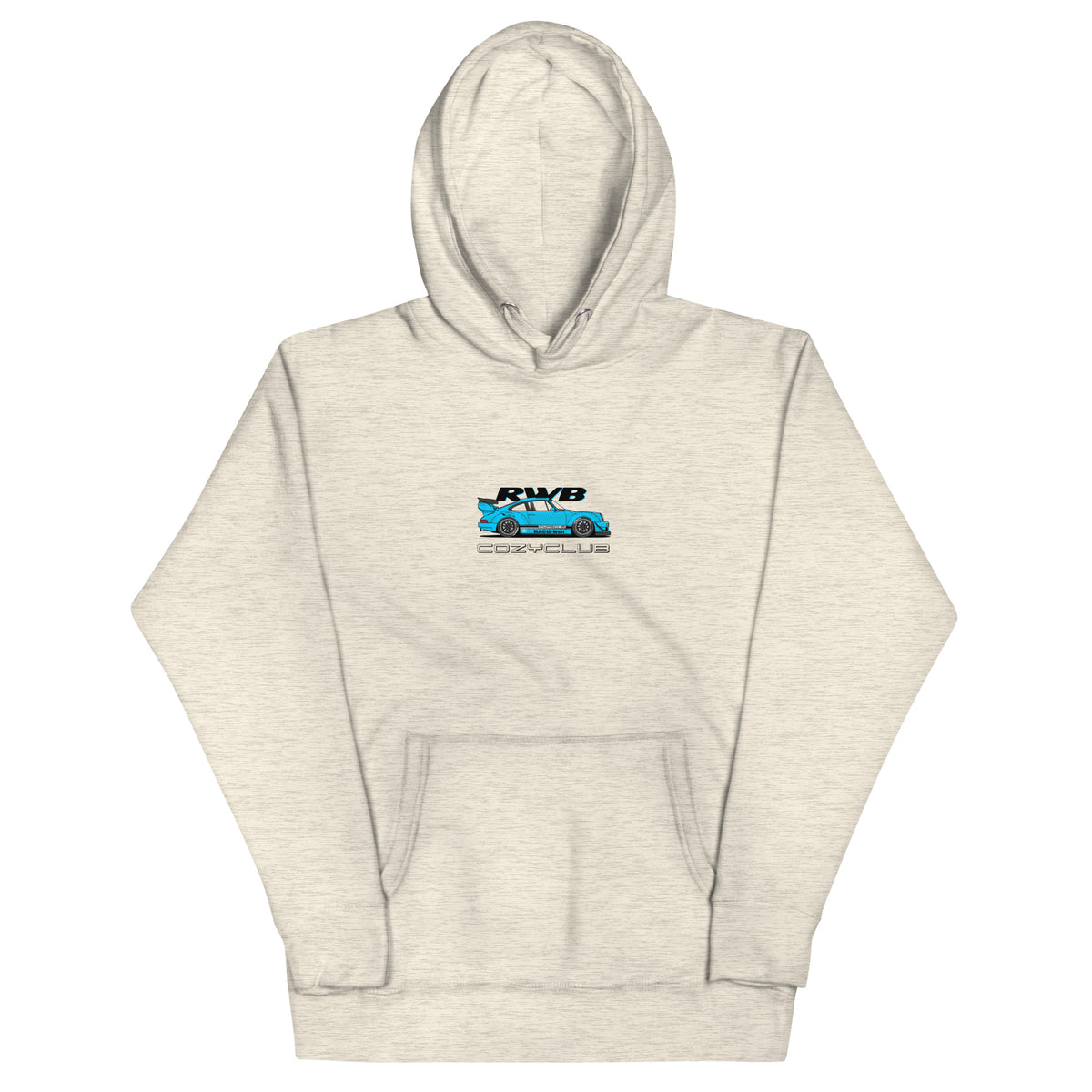 Main Back Graphic:

streetwear hoodie with white RWB Rauh-Welt Begriff Porsche 911 widebody vector line art and Japanese typography

Front Chest Detail / Pocket Logo:

Close up front chest logo on RWB Porsche 911 widebody air-cooled graphic hoodie

Lifestyle / Model Shot:

Model wearing RWB Porsche 911 widebody air-cooled graphic hoodie

Flat Lay / Folded View:

Folded hoodie showing RWB Rauh-Welt Begriff Porsche 911 widebody vector artwork and Cozy Club brand neck tag