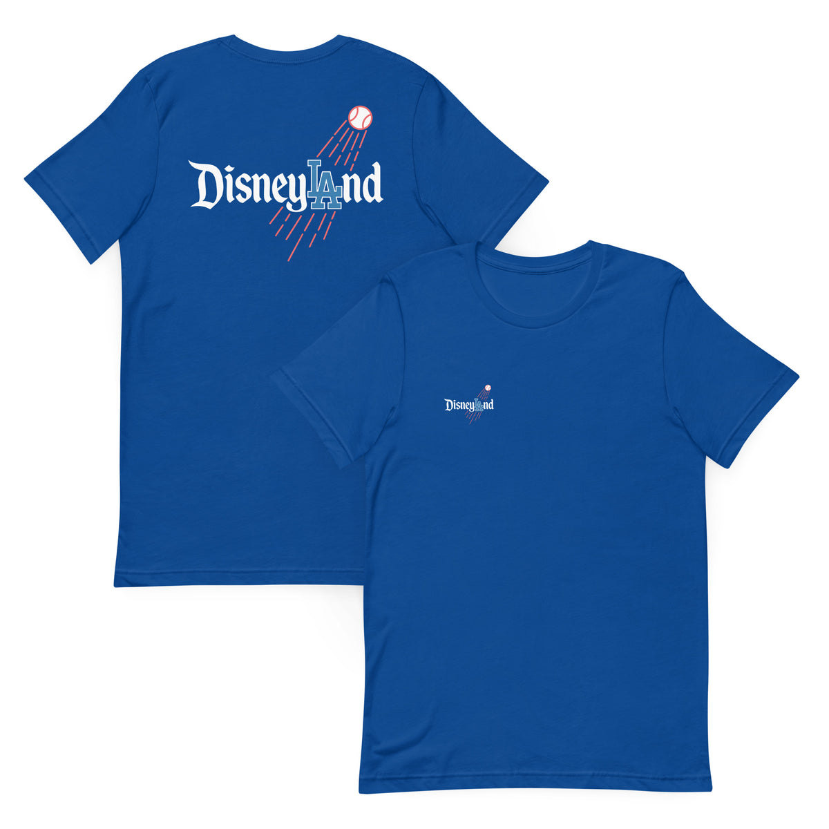 Back / Main Graphic Image:

Streetwear t-shirt featuring disneyLAnd Dodgers script crossover graphic with Cozy Club typography

Front Chest Detail / Pocket Logo:

Close up front chest logo on disneyLAnd Dodgers crossover graphic tee

Lifestyle / Model Shot:

Model wearing disneyLAnd Dodgers Los Angeles baseball parody graphic t-shirt

Flat Lay / Folded View:

Folded t-shirt displaying disneyLAnd Dodgers crossover graphic print and Cozy Club brand neck tag