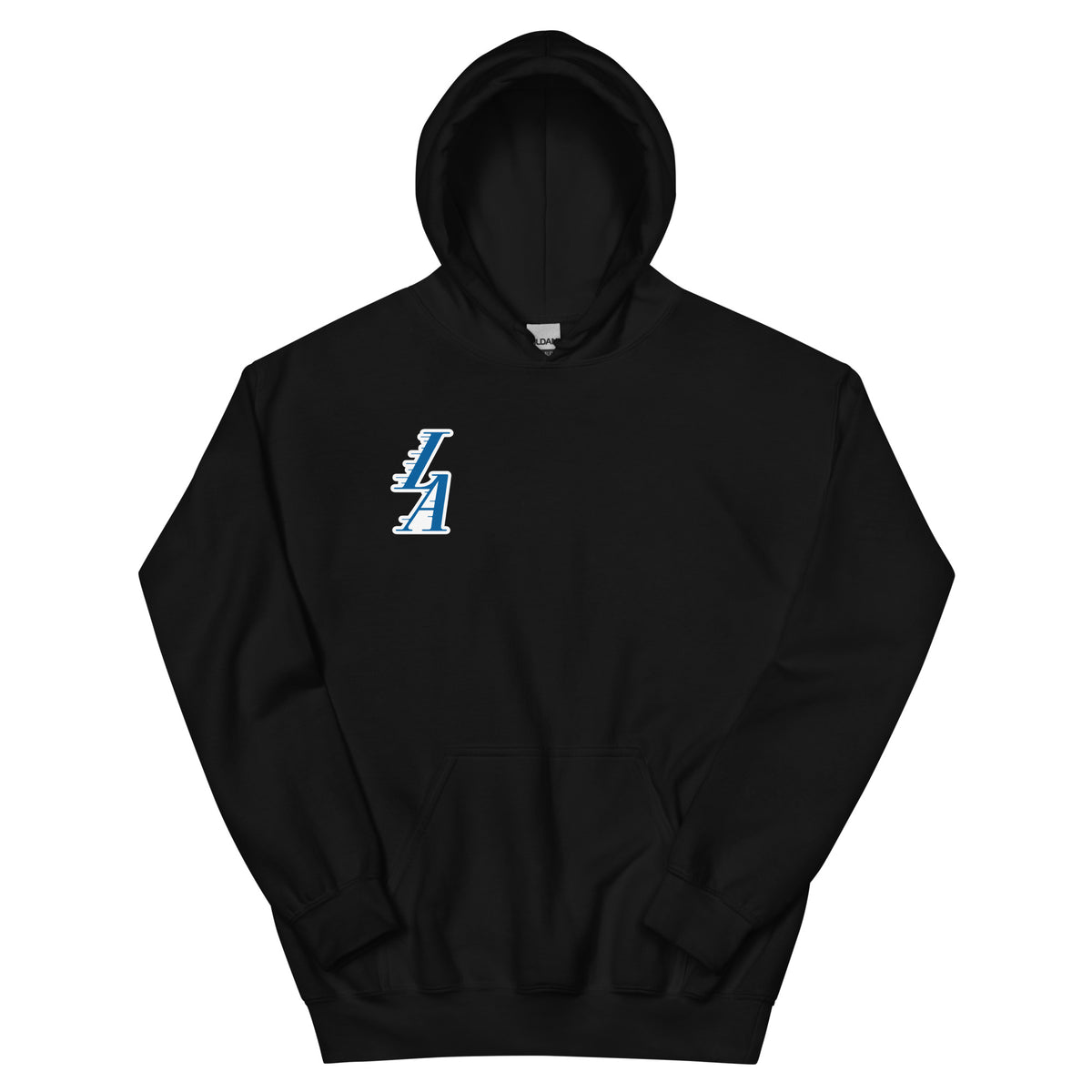 Back / Main Graphic Image:

Streetwear hoodie featuring Dodgers baseball logo styled with Lakers speed-lines typography on back

Front Chest Detail / Pocket Logo:

Close up front chest LA logo in Lakers speed-lines font style on graphic hoodie

Lifestyle / Model Shot:

Model wearing Dodgers baseball logo in Lakers font style crossover graphic hoodie

Flat Lay / Folded View:

Folded hoodie displaying Dodgers graphic print in Lakers font style and Cozy Club brand neck tag
