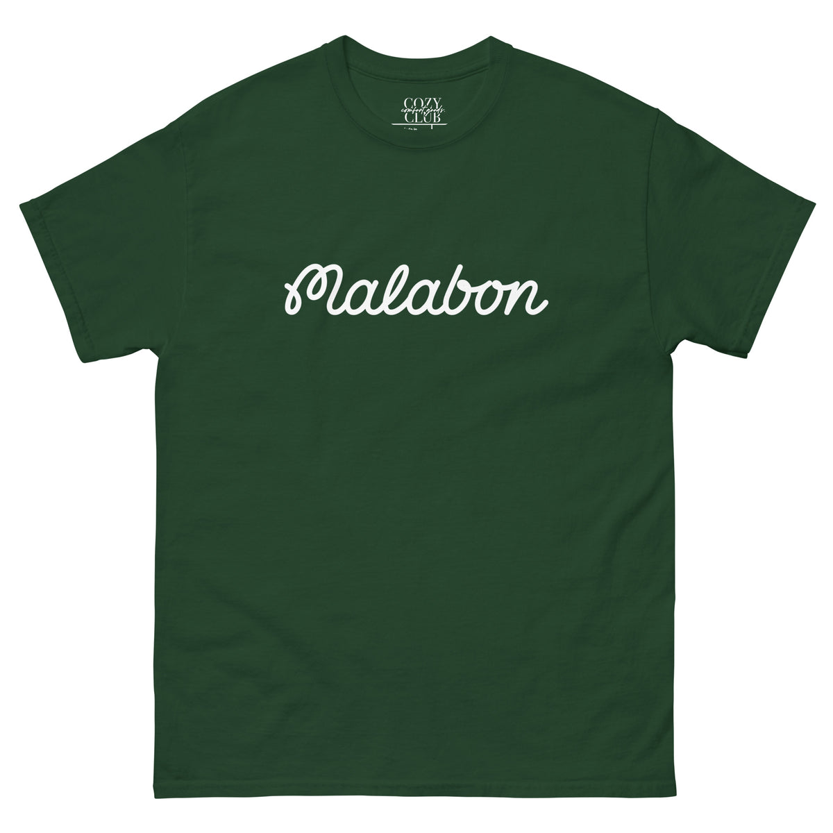 Back / Main Graphic Image:

Streetwear t-shirt featuring Malabon golf mascot parody graphic with Cozy Club typography

Front Chest Detail / Pocket Logo:

Close up front chest logo on Malabon golf parody graphic tee

Lifestyle / Model Shot:

Model wearing Malabon Filipino golf parody streetwear graphic t-shirt

Flat Lay / Folded View:

Folded t-shirt displaying Malabon parody graphic print and Cozy Club brand neck tag