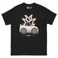 Close up front chest print of chibi Nissan Skyline GTR R32 with big wheels