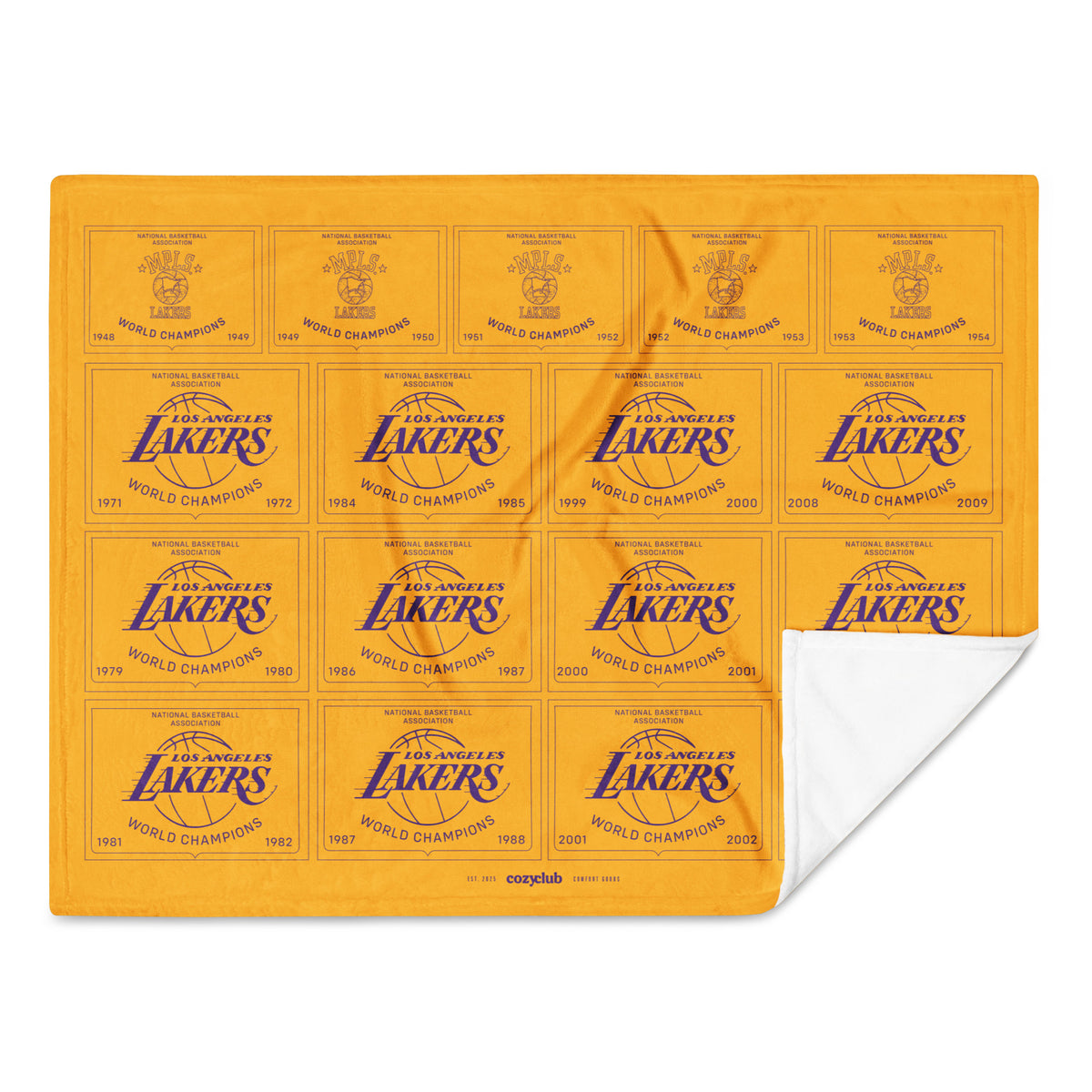 Lakers Championship Banners - Throw Blanket