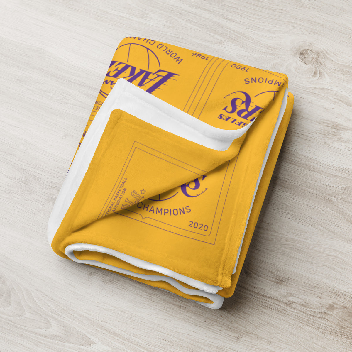 Lakers Championship Banners - Throw Blanket