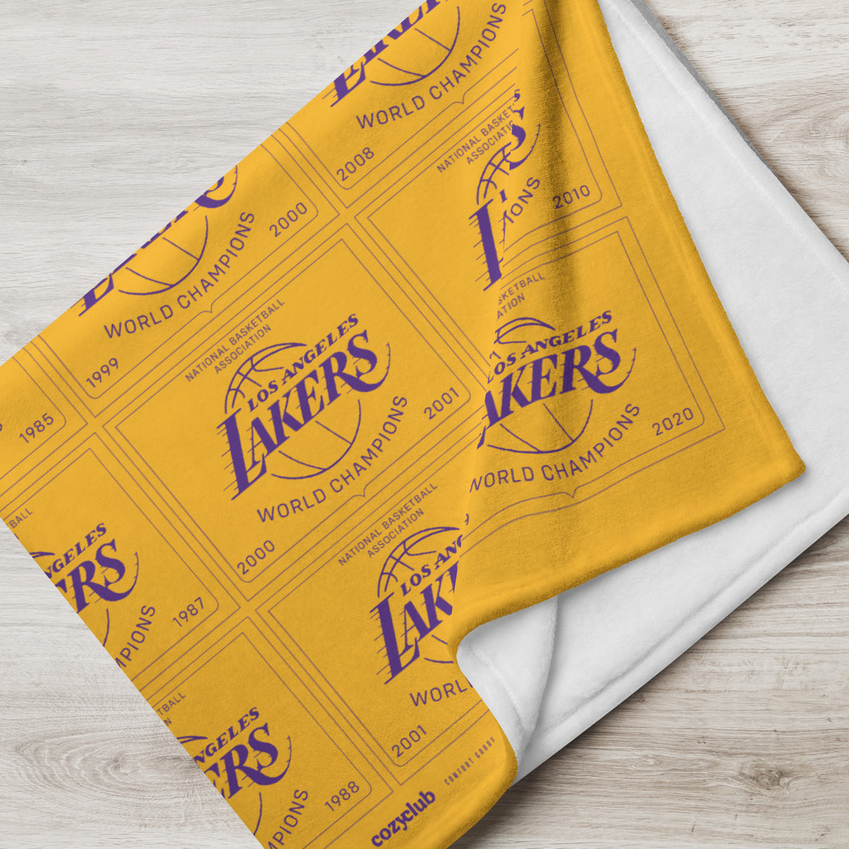 Lakers Championship Banners - Throw Blanket