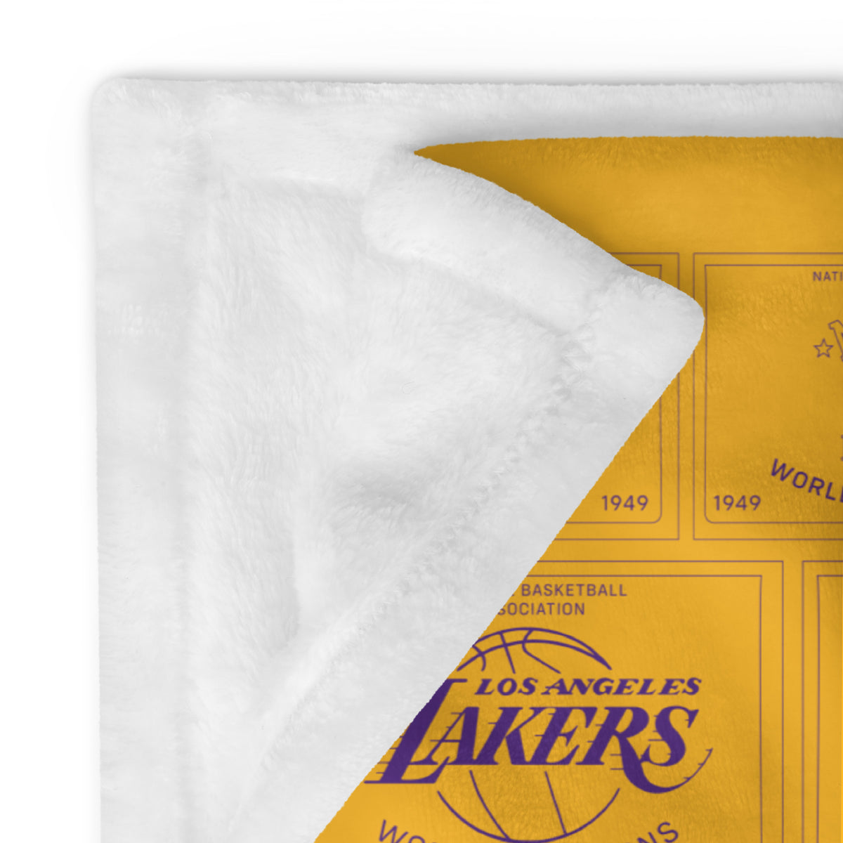 Lakers Championship Banners - Throw Blanket