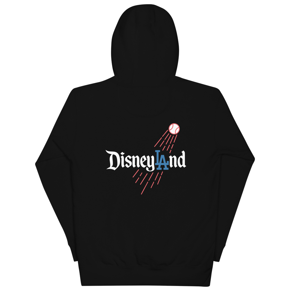 DisneyLAnd Dodgers Crossover Graphic Hoodie - Los Angeles Baseball Hoodie