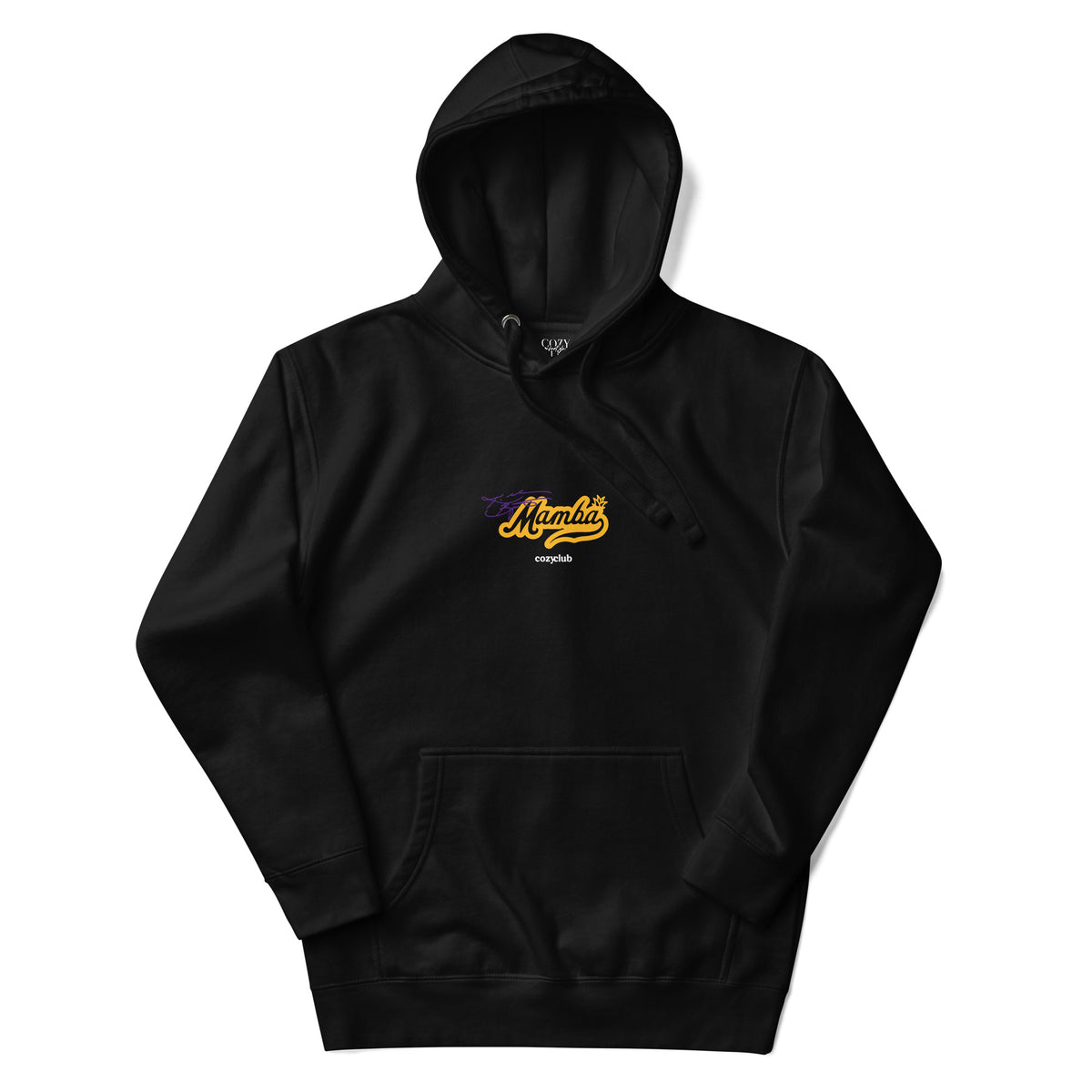 Back / Main Graphic Image:

Streetwear hoodie featuring graphic print of Kobe Bryant standing unflinched during Matt Barnes basketball ball fake[cite: 2]

Front Chest Detail / Pocket Logo:

Close up front chest logo on Kobe Bryant no flinch basketball graphic hoodie[cite: 2]

Lifestyle / Model Shot:

Model wearing Kobe Bryant Matt Barnes no flinch basketball streetwear graphic hoodie[cite: 2]

Flat Lay / Folded View:

Folded hoodie displaying Kobe Bryant graphic print and Cozy Club brand neck tag[cite: 2]