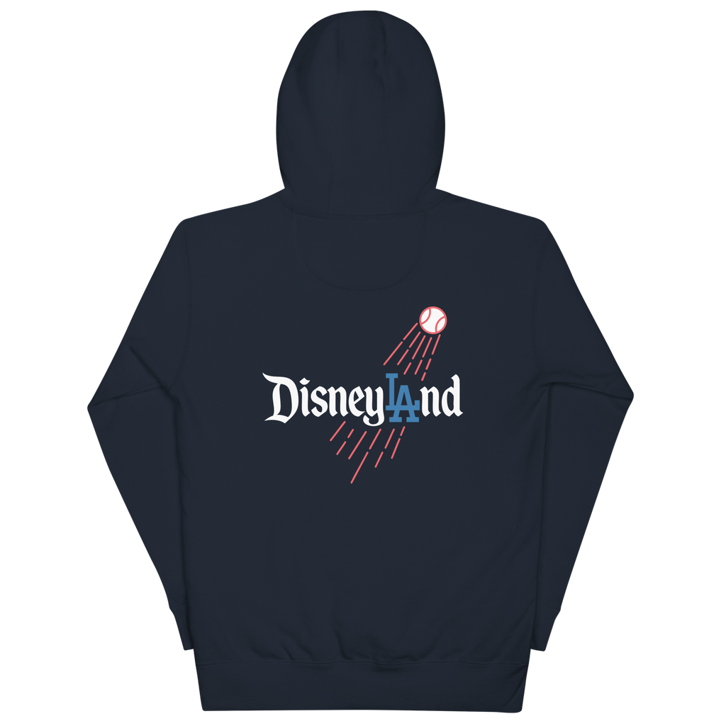 DisneyLAnd Dodgers Crossover Graphic Hoodie - Los Angeles Baseball Hoodie