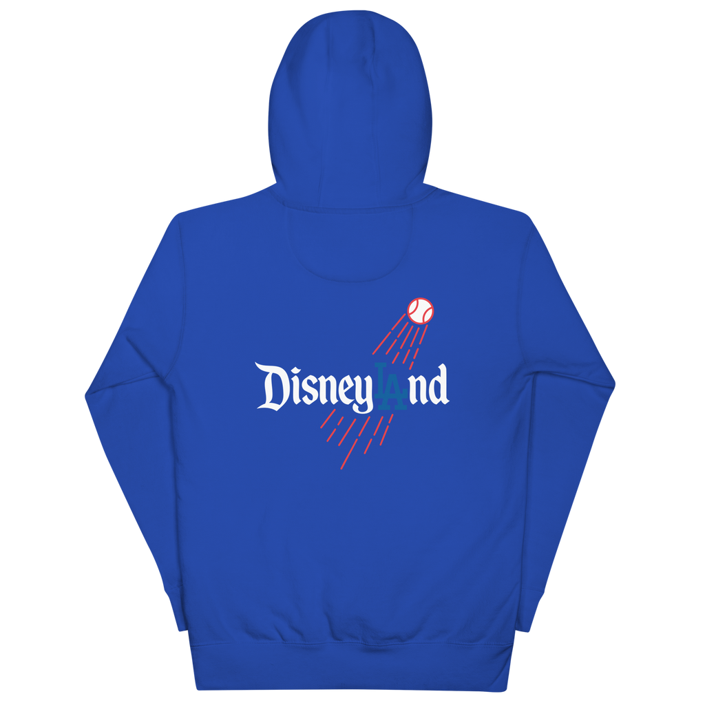 DisneyLAnd Dodgers Crossover Graphic Hoodie - Los Angeles Baseball Hoodie