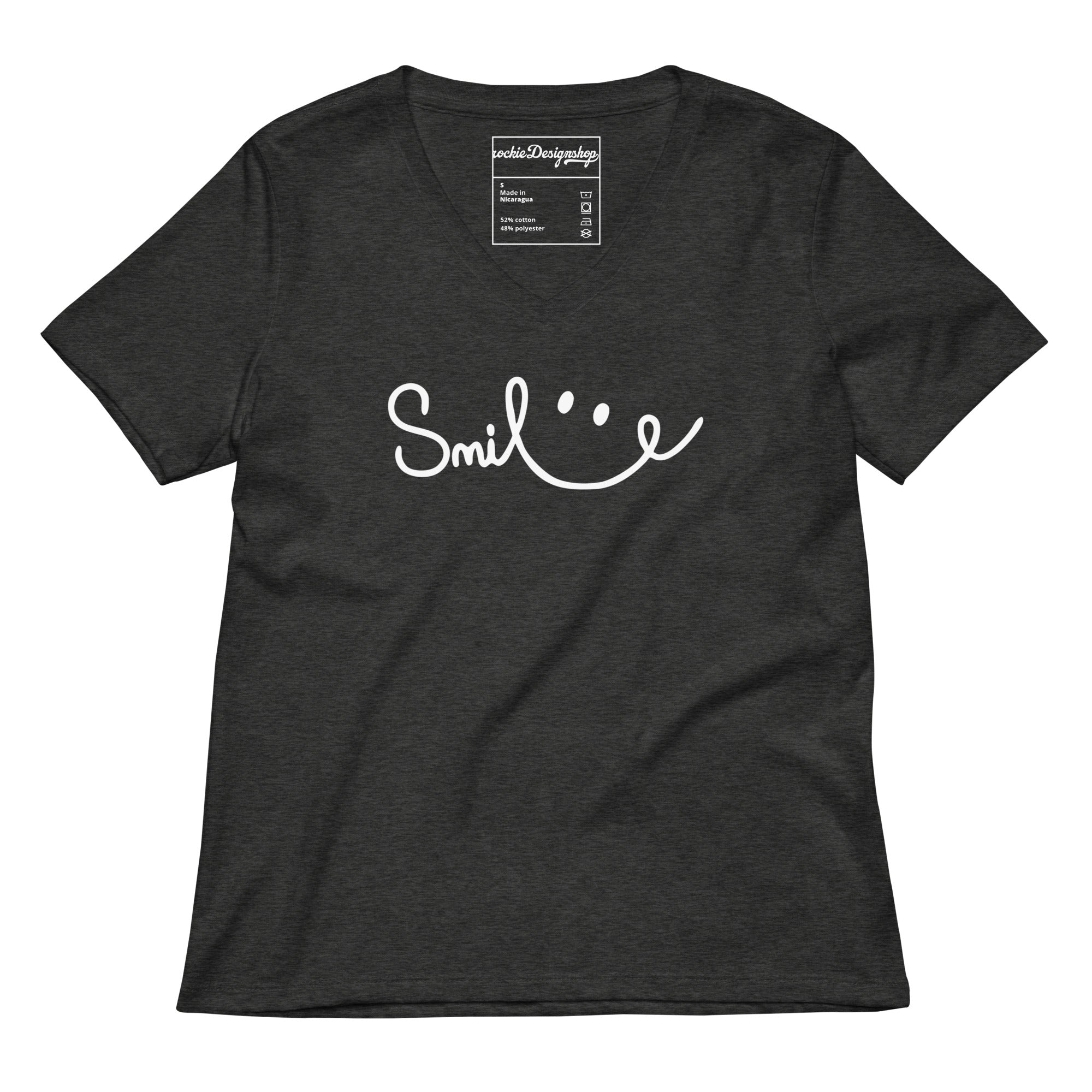 Smile - Women’s relaxed v-neck t-shirt
