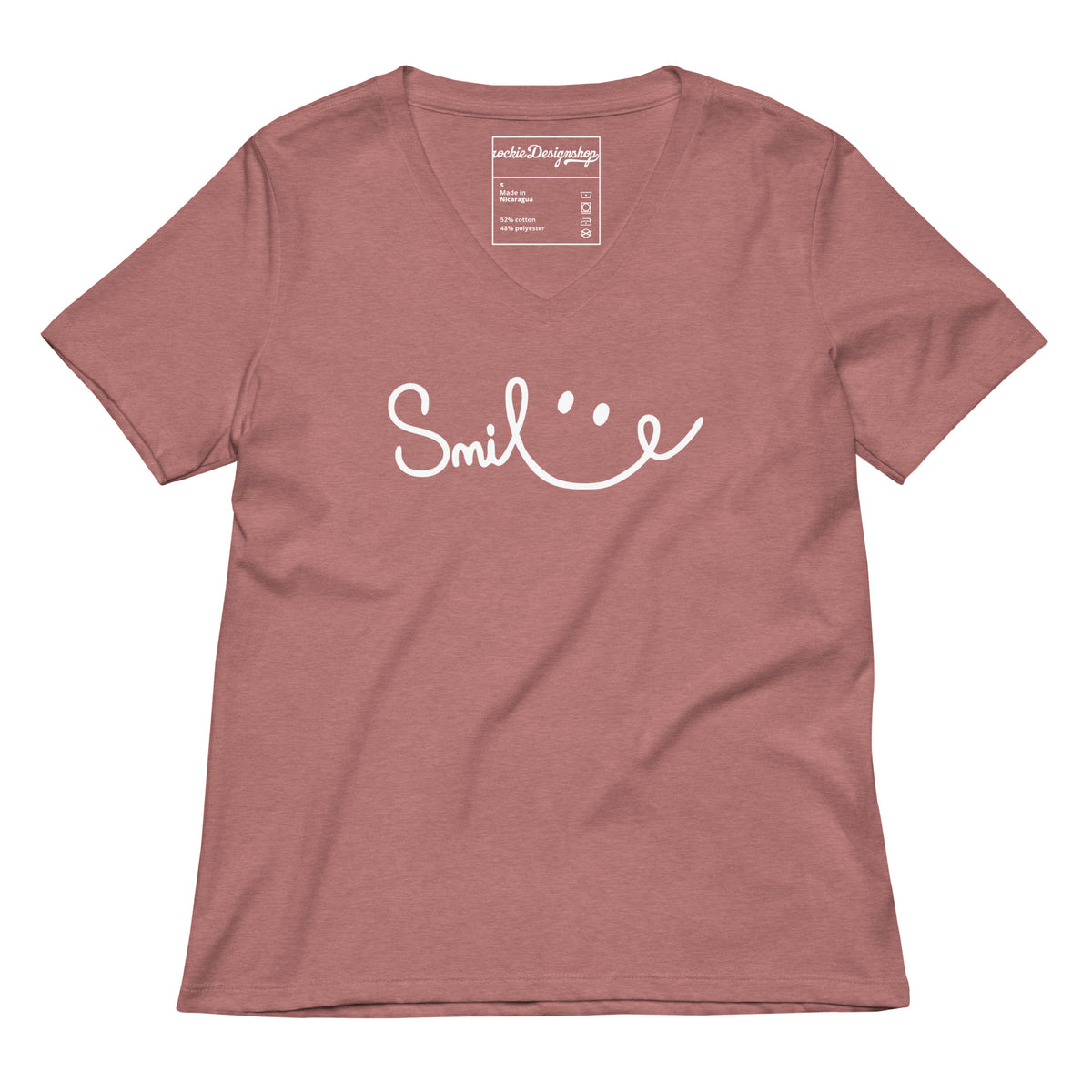 Smile - Women’s relaxed v-neck t-shirt