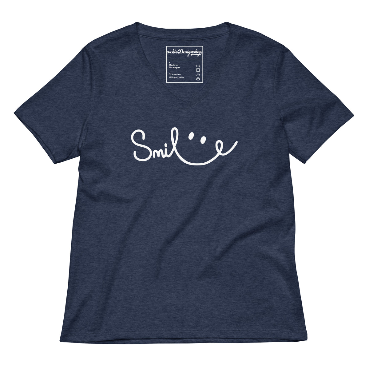 Smile - Women’s relaxed v-neck t-shirt