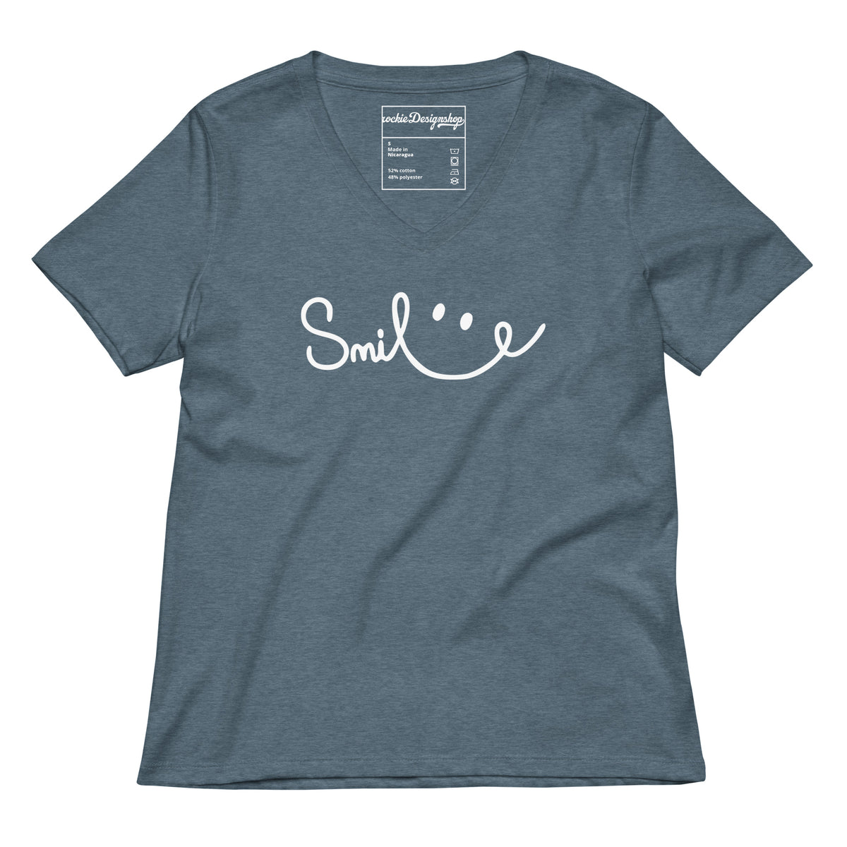 Smile - Women’s relaxed v-neck t-shirt
